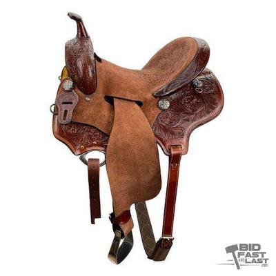 #5008 • NEW!!! Tooled Seat Barrel Style Saddle
