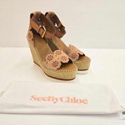 #2036 • NEW!!! See by Chloe Floral Platform Espadrille Wedge Sandals
