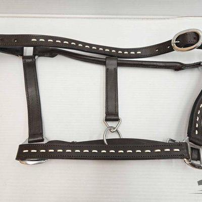 #5214 • NEW!!! Brown Leather Halter with Buckstitch Accents
