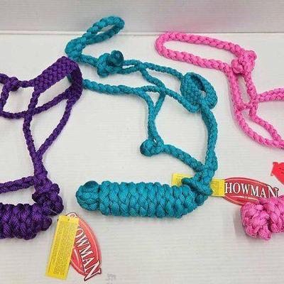 #5252 • NEW!!! (3) Showman Braided Mule Tape Pony Halter
