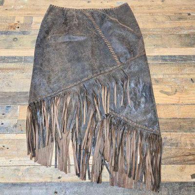 #3006 • NEW!!! Double D Ranch Hacienda Brands Leather Skirt

