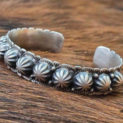 #1348 • Native American Sterling Silver Cuff
