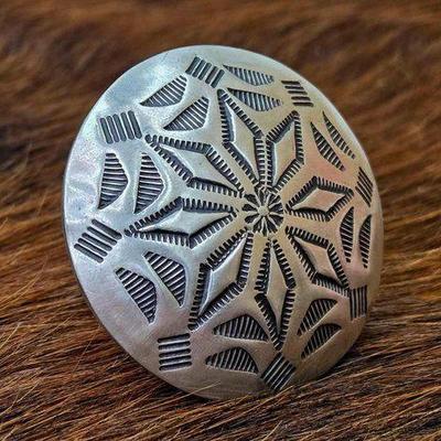 #1342 • Sterling Silver Engraved Statement Ring
