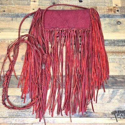 #112 • AUTHENTIC!!! Kuero By Alexandra Red Fringe Crossbody Purse
