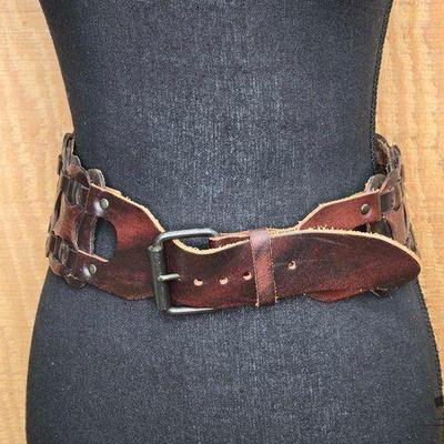 #1566 • Genuine Leather Weaved Belt
