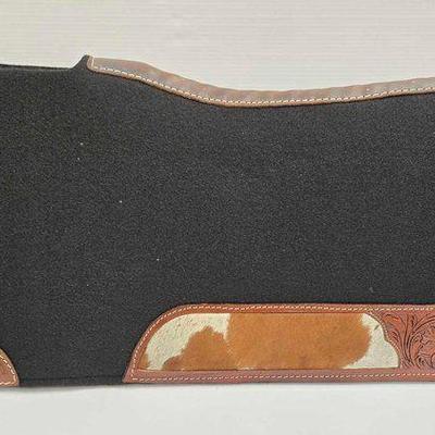 #5106 • NEW!!! 1" Thick Black Felt Bottom Cowhide Saddle Pad
