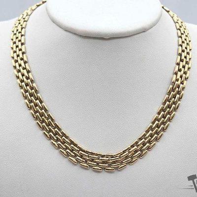 #400 • VINTAGE 14k Solid Gold Choker/Necklace, 28.18g
