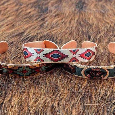 #1404 • (3) Western Style Copper Cuffs, 49.02g
