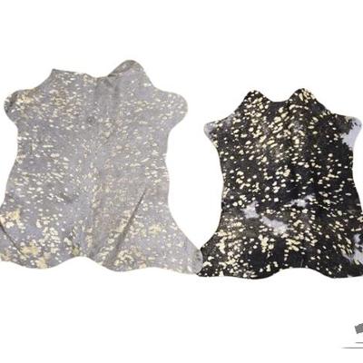 #5520 • NEW!!! (2) Glamorous Gold Cowhides
