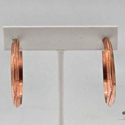 #1408 • Copper Hoop Earrings, 10.30g
