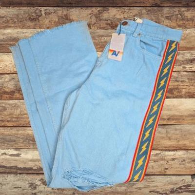 #3102 • NEW!!! Aviator Nation Bolt Stripe High Rise Jeans
