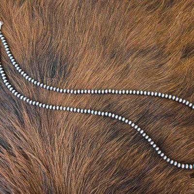 #1372 • Sterling Silver Pawn Bead Necklace

