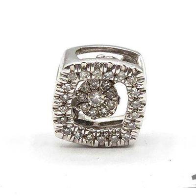 #500 • 10k Gold Dainty Diamond Pendant, .82g

