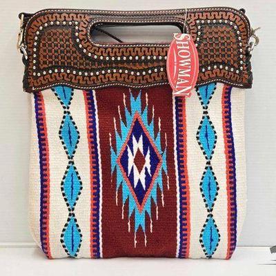 Sale Photo Thumbnail #180: #5316 • NEW!!! Showman Tooled Handle & Saddle Blanket Handbag
