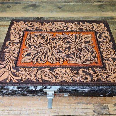 #1500 • NEW!!! American Darling Cowhide/Tooled Jewelry Case
