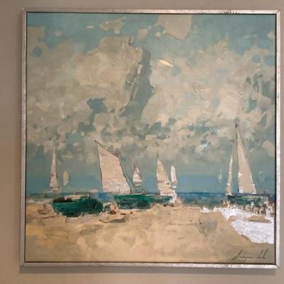 SOLD $34 sail boats 24"H 24"W