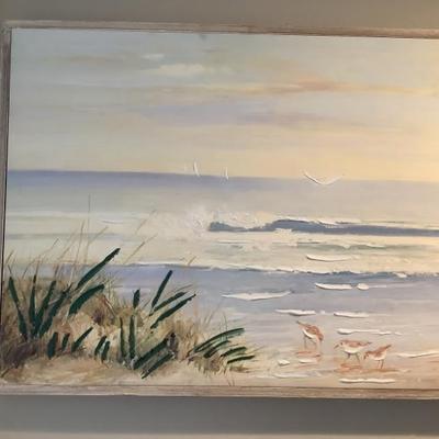 SOLD-$26 small birds near the marsh 19"H 25"L