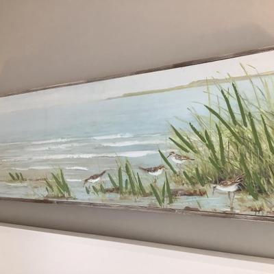 SOLD $48 birds in the marsh-large 17"H 49"L 