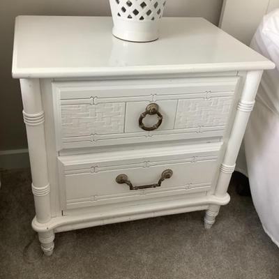 $50 two drawer white nightstand   23"H 23'L 16"depth 