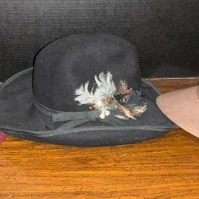A trio of stylish felt hats