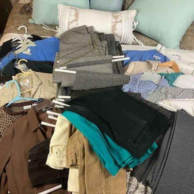 Lot of women s petite trousers, blouses, and jackets some designer