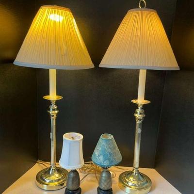 Set of four table lamps