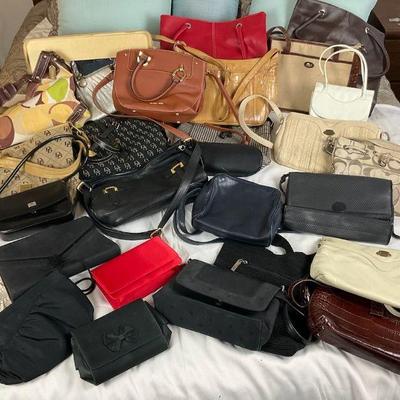 Lot of handbags and purses some designer label