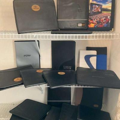 Lot of executive leather portfolio notebooks lexus, lockheed, lincoln