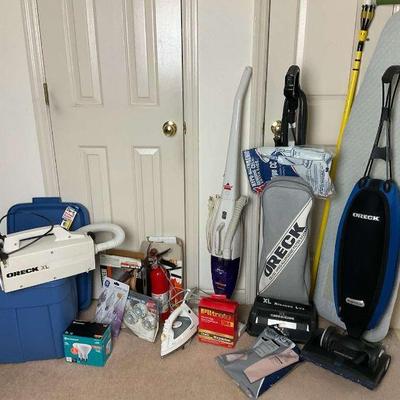 Home essentials cleaning lot oreck vacuums, tools & more