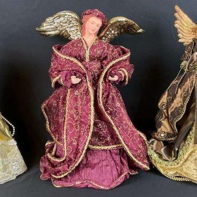 Three angel tree toppers