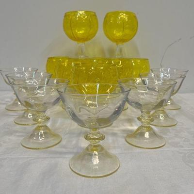 Yellow cabbage glasses