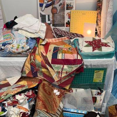 Quilting sewing tools & fabrics