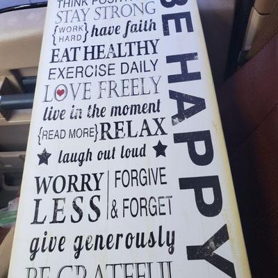 worry less sign 