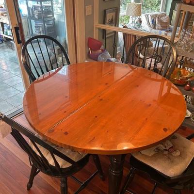 Lacquer table still available chairs sold 
