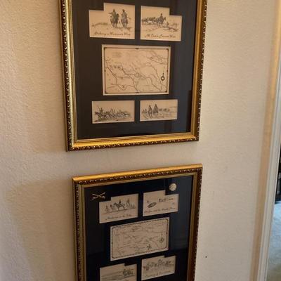 Southwestern map and artwork-16x18