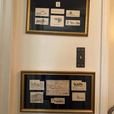 Southwestern map and artwork- top- 22x13 & bottom-25x14