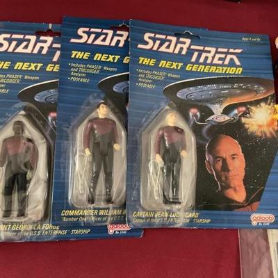 Star Treak action figures still in boxes