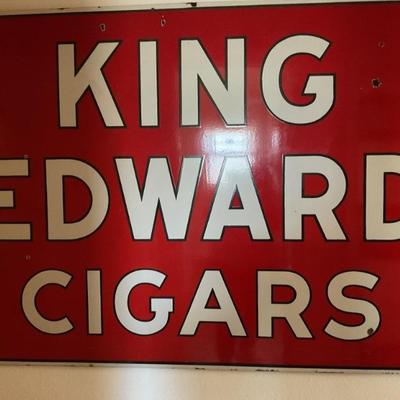 King Edward Cigars metal sign- 46x69