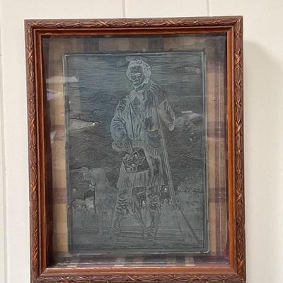Antique metal plate used f or photographs 9x11