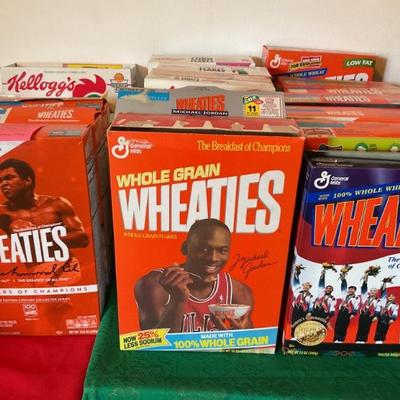 Large collection of Wheaties Boxes