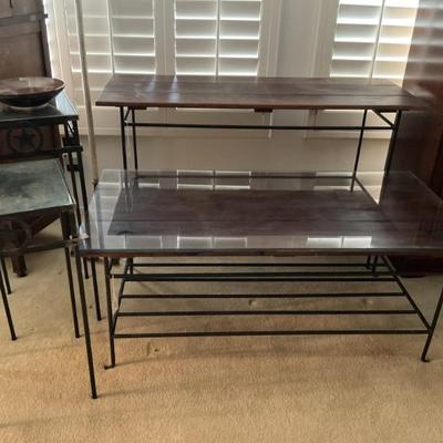 Iron wood tables18x48x29
48x24x18