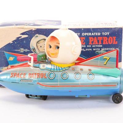 Sale Photo Thumbnail #41: Space Patrol tin battery op toy w/ box