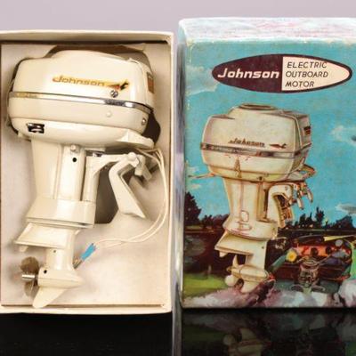 Johnson Electric Outboard boat motor in box