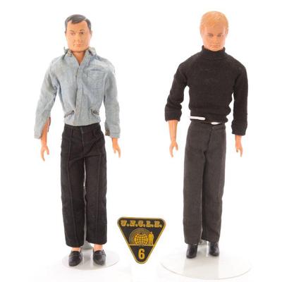 Man from UNCLE 12" action figures & pin
