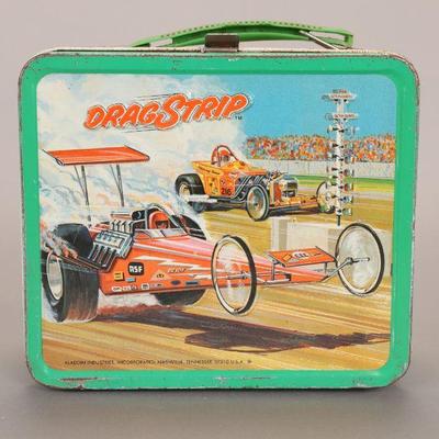 Dragstrip metal lunch box