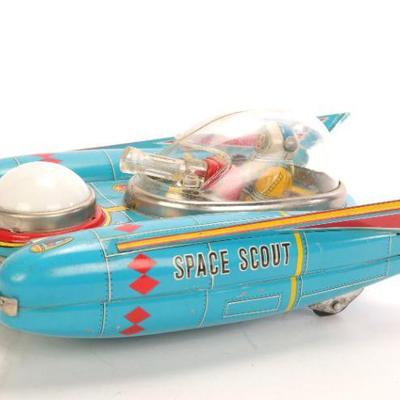 Space Scout tin litho battery op 
