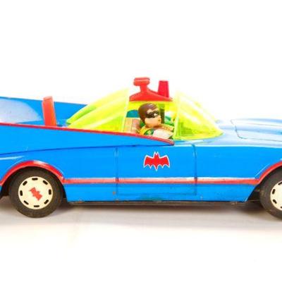 Batmobile tin battery op car