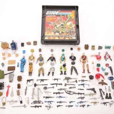 3.75" G.I. Joe parts figures, weapons, accessories & carry case