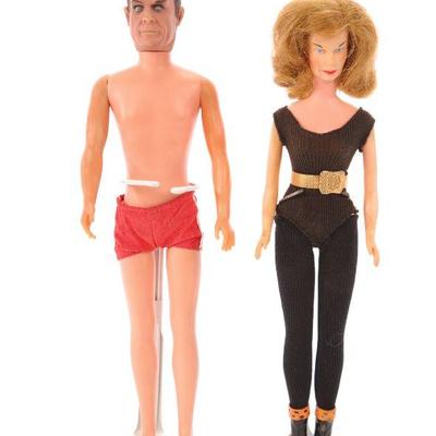 Gilbert James Bond & Honey West 12" action figures