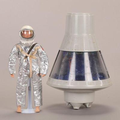 60s G.I. Joe 12" Action Figure with astronaut capsule